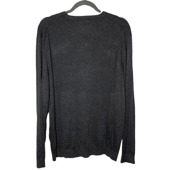ZARA Men's Sweater Long Sleeve V-Neck Gray Size XL - Picture 3 of 6